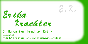 erika krachler business card